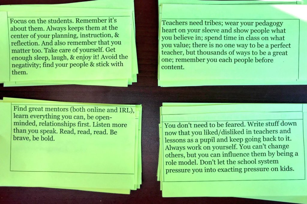 teacher advice green